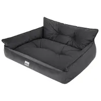 TexCorp Lit pour chien Lit pour animal Lit pour chien Coussin pour chien matelassé Lit pour chien Matelas pour chien, Graphite Fancy, L - 64 x 49 cm