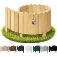 Pemicont Floranica Ganivelle 10 x 100 cm Brun clair bordure de jardin bois de pin a piquer