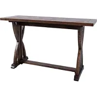 FURNLUX Table de salle à manger Avola Marron foncé 132cm / Couleur principale : Marron / Dimensions : 132 x 76 x 46 cm