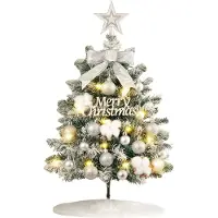 Sonstige Verlage Sapin de Noël artificiel 60 cm Éclairage LED et boules Mini sapin