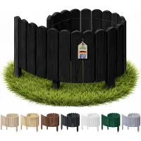 Pemicont Floranica Ganivelle 40 x 100 cm Noir bordure de jardin bois de pin a piquer