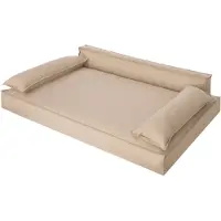 Stanis³aw Jurga Lit pour chien, matelas pour animaux, lit pour chat, coussin pour chien, corbeille pour chien, canapé pour chien, couchage pour chien, orthopédique, meubles, beige, 99x66 cm