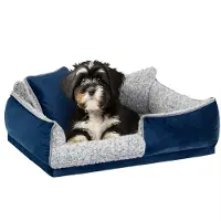 Stanis³aw Jurga Lit pour chien "Porto" - 55x40 cm - Matelas pour animaux, lit pour chats, coussin pour chiens | Canapé-corbeille pour chiens avec coussin, antidérapant & lavable | PillowPrim