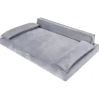 TexCorp Lit pour chien "CHAMPION" ( 120 x 77 cm ) lit robuste en velours pour animaux domestiques avec housse amovible, lavable & confortable | Doggy