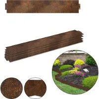 LZQ Bordure de pelouse métallique 25 m, 100 x 18 cm de haut Bordure de tonte Bordure de parterre Bordure de parterre Délimitation de chemin, grille
