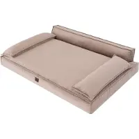 TexCorp Lit pour chien CHAMPION ( 78 x 54 cm ) - lit robuste en velours pour animaux domestiques avec housse amovible, lavable & confortable - Doggy