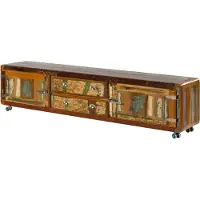MASSIVMOEBEL24.DE MASSIVMOEBEL24 | Meuble TV en Bois de récupération 220x40x50 laqué multicolore FREEZY #44