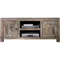 MASSIVMOEBEL24.DE MASSIVMOEBEL24 | Meuble TV 145x45 Palissandre huilé Gris taupe NATURE GREY #41