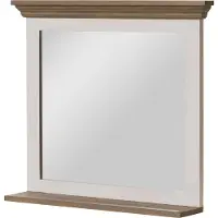 MASSIVMOEBEL24.DE MASSIVMOEBEL24 | Miroir Mural TOULOUSE #134 Bois de Manguier Laqué Blanc - 70x15x63