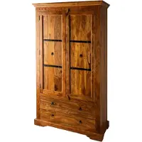 MASSIVMOEBEL24.DE MASSIVMOEBEL24 | Armoire 107x50 Acacia laqué Miel OXFORD #0419