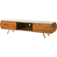 MASSIVMOEBEL24.DE MASSIVMOEBEL24 | Meuble TV en bois d'Acacia 184x40x45 naturel laqué/ marbre blanc MONTREAL #122