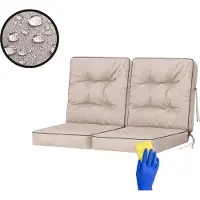 Stanislaw Jurga HOBBYGARDEN Coussin de balançoire Venus Coussin de banc Garden Coussins de balançoire Coussins de balançoire Hollywood Balançoire Banc Beige 120 cm