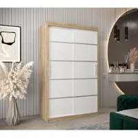 Minio Armoire 120 cm VERONA 1 Sonoma / Blanc