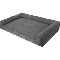 TexCorp Lit pour chien, matelas pour chien, canapé pour chien, pour petits et grands chiens, coussin pour chien, panier pour chien, animal domestique, couchage, meuble pour chien, anthracite, L : 78x53 cm