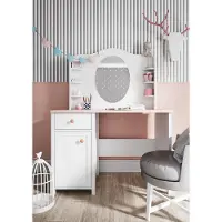 MINIO go for it , miroir pour commode LUNA blanc/rose