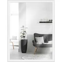 MendeFrames H080 : Miroir mural en bois, blanc, 18x24 cm