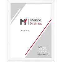 MendeFrames Cadre photo en bois H120, blanc, dimensions 25x38 cm, avec verre antireflet
