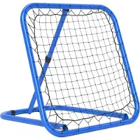 Fortuna Lai Rebounder pour football, pliable Rebounder de football 63 x 63 cm Réglable But de football Kicker pour baseball Basket-ball, métal, bleu