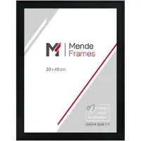 MendeFrames Cadre photo en bois, noir, H120, dimensions 50x50 cm, avec verre de qualité musée