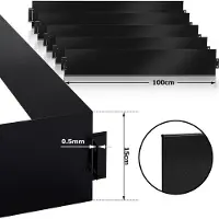 TolleTour Bordure de gazon Montage simple Bordure profilée Bordure de gazon Palissade de jardin Bordure de gazon Noir 100x15cm 5m