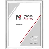 MendeFrames H120 cadre photo en bois blanc 15x15 cm avec bords foncés
