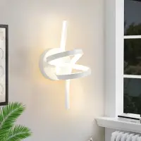ZMH Applique murale Led Applique intérieure Lampe murale pour cage d'escalier couloir salon chambre salle de bain 7W Design moderne Blanc Appliques Blanc chaud 3000K