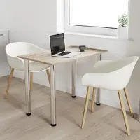 AKKE Trüffel Table de cuisine avec pieds chromés LxlxH : 100x60x74 cm
