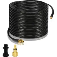 SWANEW Tuyau de nettoyage de tuyaux pour nettoyeur haute pression 180bar- Kit de nettoyage de tuyaux Tuyau avec adaptateur adapté pour Kärcher K2-K7 20m