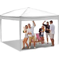 TolleTour Pavillon pliable 3 x 3m Pavillon pliable Tente de jardin, protection UV 50+ Pavillons & tentes de réception Festzelt ohn Seiten blanc