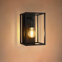 ZMH Applique Vintage Applique Noir - Applique Industrielle IntŽrieure Lampe de Couloir Eclairage Retro E27 Lampe de Chambre pour Escalier Salon max 40W - Sans ampoule