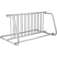 SucceBuy Support au sol pour 10 vélos, support grillagé tout acier de 1,5 m, stockage bilatéral pour garages, rues, cours, événements