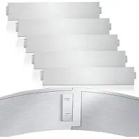 TolleTour Bordure de gazon Métal 100 x 15 cm 20m Bordure de plate-bande Bordure de tonte Galvanisé Limitation de chemin Bordure de plate-bande Palisade Argent