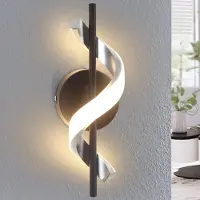 ZMH Applique murale LED intérieure Applique murale moderne Éclairage Lampe de nuit en forme de vague Design 3000K Blanc chaud Lampe de couloir