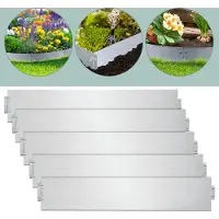 TolleTour Bordure de pelouse Galvanisé Epaisseur = 0,7mm Bordure de parterre Plantes Défense contre limaces 100x18cm 15m