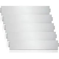 TolleTour Bordure de pelouse en métal Bordure de tonte Galvanisé Délimitation de chemin Bordure de parterre Palisade 100x18cm 25m