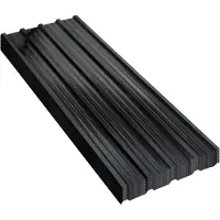 Eikuavons , plaques de toiture en tôle ondulée, épaisseur 0,25 mm, dimensions 129 x 46 cm, couleur anthracite, acier galvanisé, surface couverte d'environ 7 m²