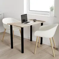 AKKE Table truffe avec pieds noirs LxlxH : 100x50x74 cm