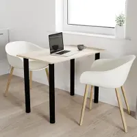 AKKE Sonoma table avec pieds noirs LxlxH : 90x60x74 cm
