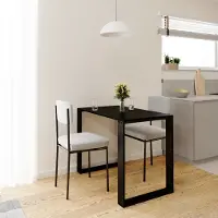 AKKE noir table LOFT avec pieds noirs LxlxH : 100x60x75 cm