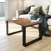 AKKE Bourgogne Table basse avec pieds noirs LxlxH : 70x40x55 cm