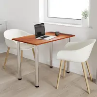 AKKE Locarno Table de cuisine avec pieds chromés LxlxH : 120x60x74 cm