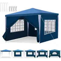 Yakimz 3 x 3 m / 3 x 6m Pavillon de jardin avec panneaux latéraux tente étanche avec tubes en spirale et grandes fenêtres, pour les fêtes mariages camping