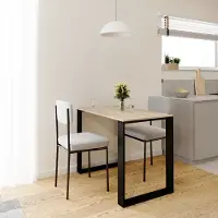 AKKE Sonoma LOFT Table avec pieds noirs LxlxH : 90x60x75 cm