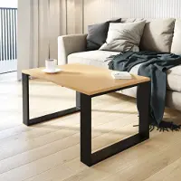 AKKE Bavaria Table basse en hêtre avec pieds noirs LxlxH : 70x60x55 cm