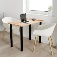 AKKE Gold Craft Table avec pieds noirs LxlxH : 120x60x74 cm