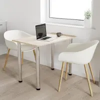 AKKE Sonoma Table de cuisine avec pieds chromés LxlxH : 70x40x74 cm