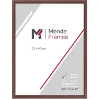 MendeFrames Cadre photo en bois , modèle H007, avec vitre en acrylique, dimensions 28x35 cm, finition noyer