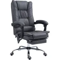 Youjia Fauteuil de bureau avec fonction massage et chauffage, inclinable à 135°, réglable en hauteur, jusqu'à 120 kg, ergonomique