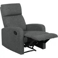 Fortuna Fauteuil relax Lai, fauteuil inclinable réglable avec repose-jambes ajustable, fauteuil de salon moderne avec revêtement en tissu, gris