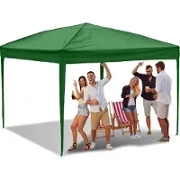 TolleTour Pavillon pliable 3 x 3m Pavillon pliable Tente de jardin, protection UV 50+ Pavillons & tentes de réception Tente de réception à dix côtés Vert